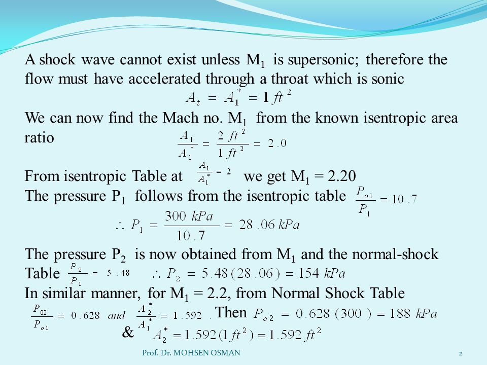 Example 3 1 Air Flows From A Reservoir Where P 300 Kpa And T