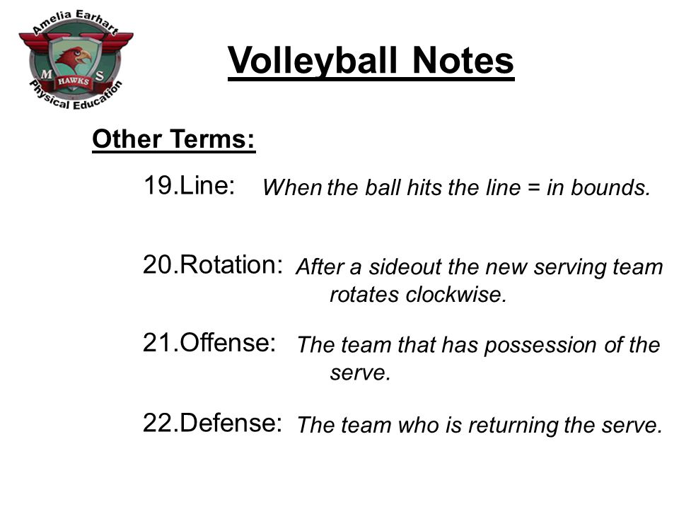 Other Terms: Line: Rotation: Offense: Defense: