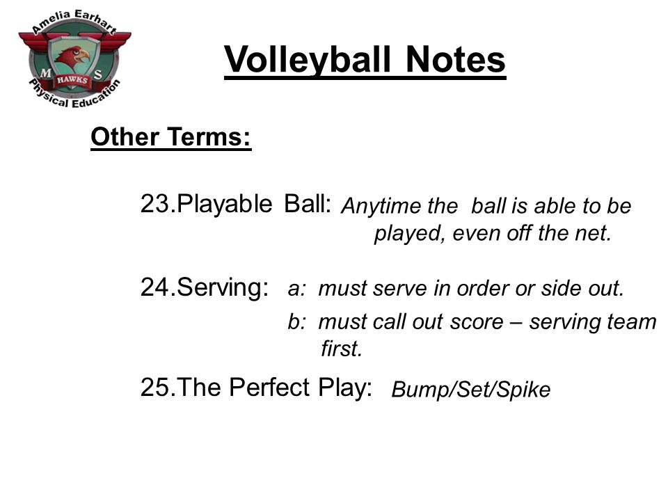 Other Terms: Playable Ball: Serving: The Perfect Play: