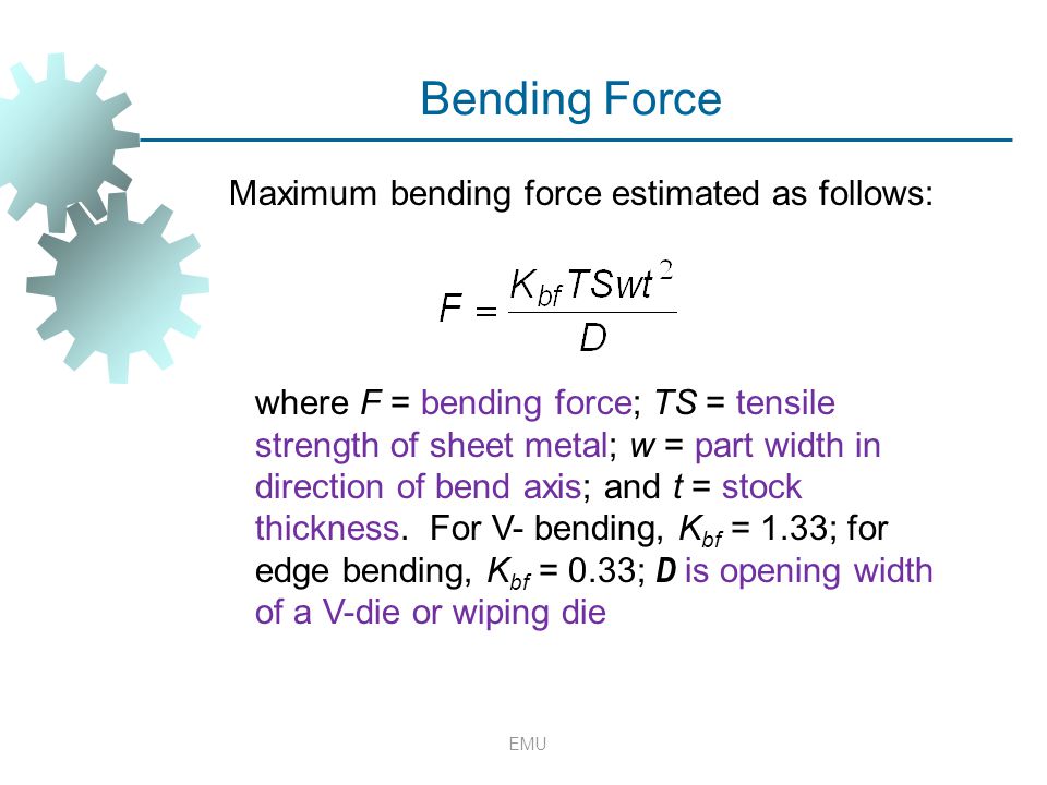 Sheet Metal Forming Lecture 6 Emu Ppt Video Online Download