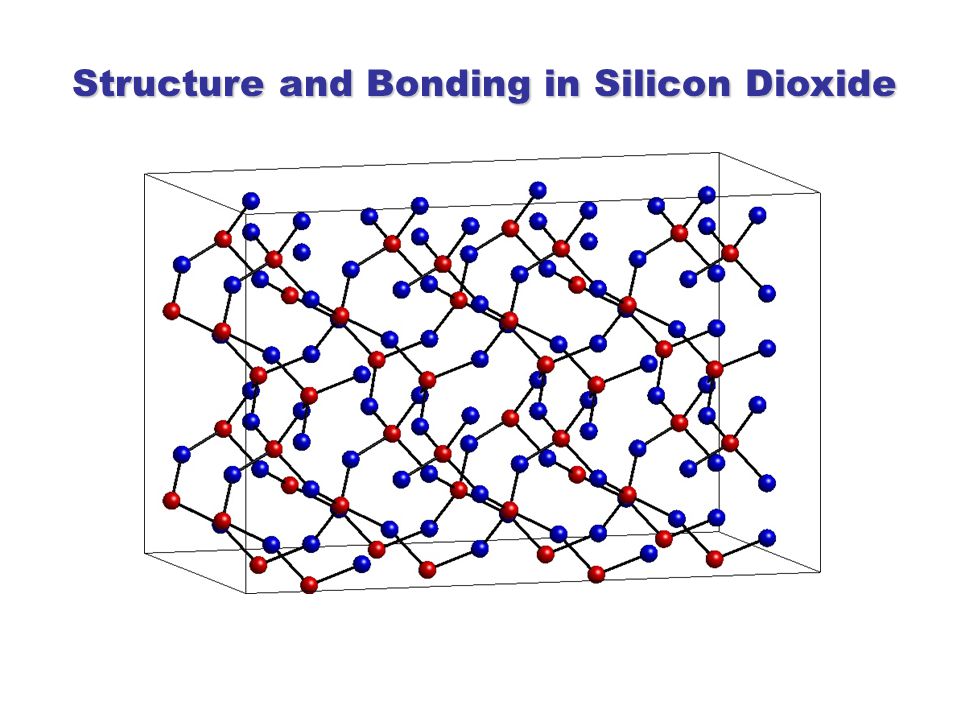Structure and Bonding in Silicon Dioxide.