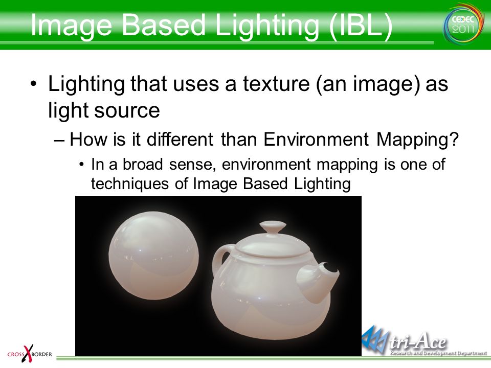 Image based Lighting.