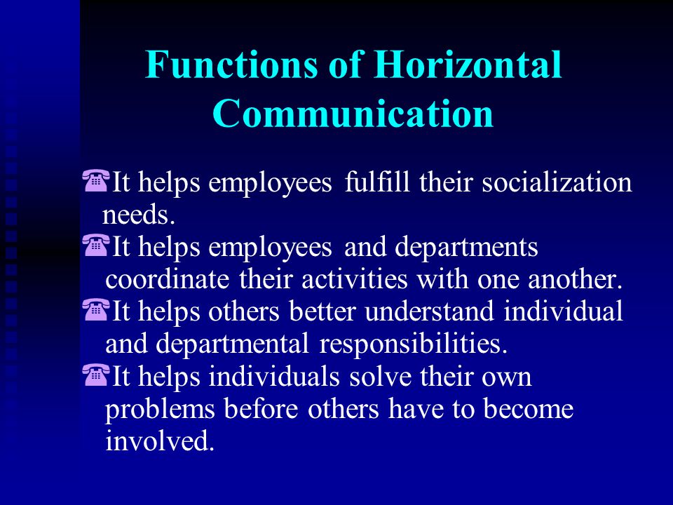 Functions of Horizontal Communication