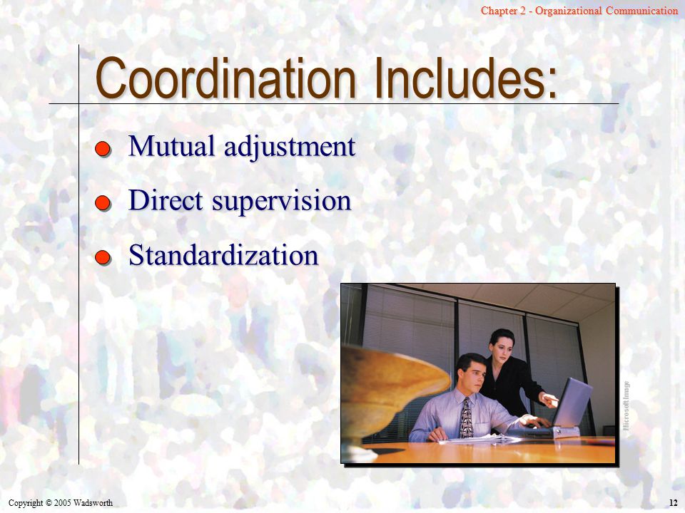 Coordination Includes: