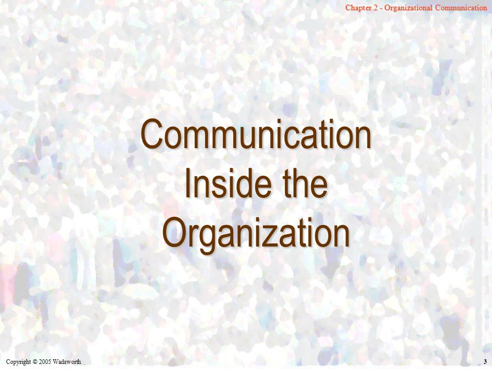 Communication Inside the Organization