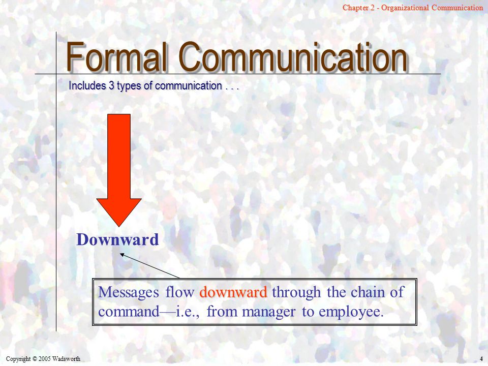 Formal Communication Downward