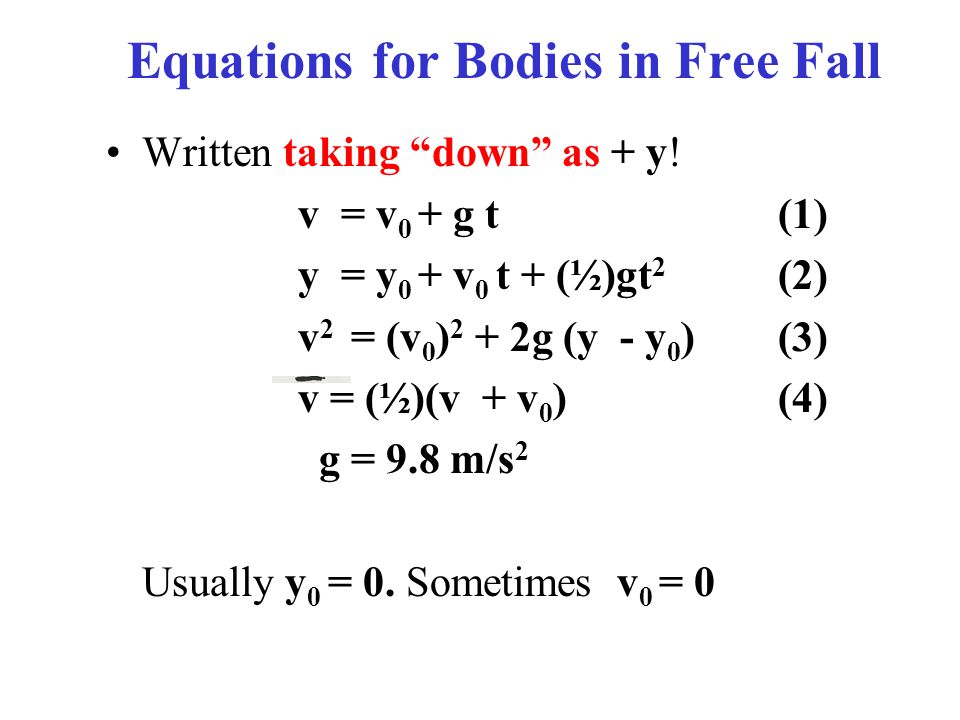 Sect 2 7 Falling Objects Ppt Video Online Download