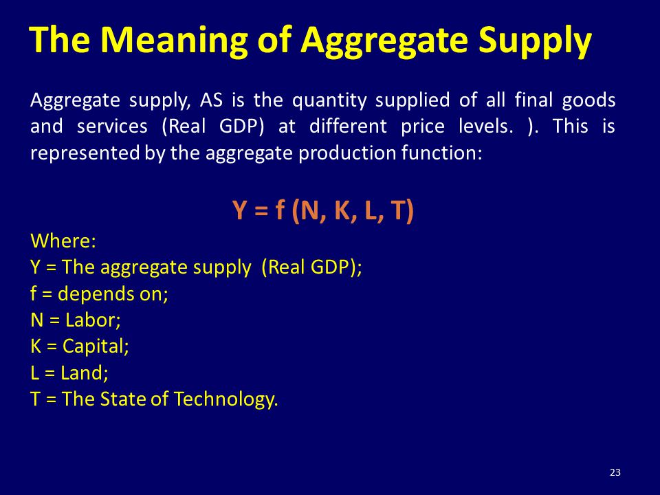The Meaning of Aggregate Supply