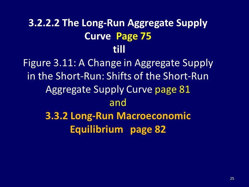 The Long-Run Aggregate Supply Curve Page 75