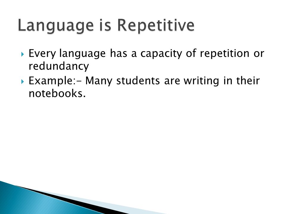 Language is Repetitive