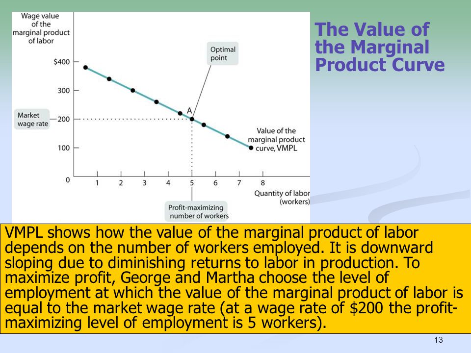 The Value of the Marginal Product Curve
