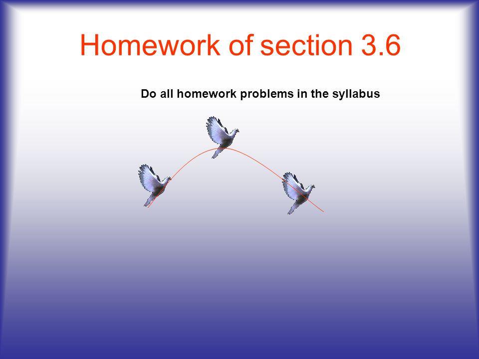 Do all homework problems in the syllabus