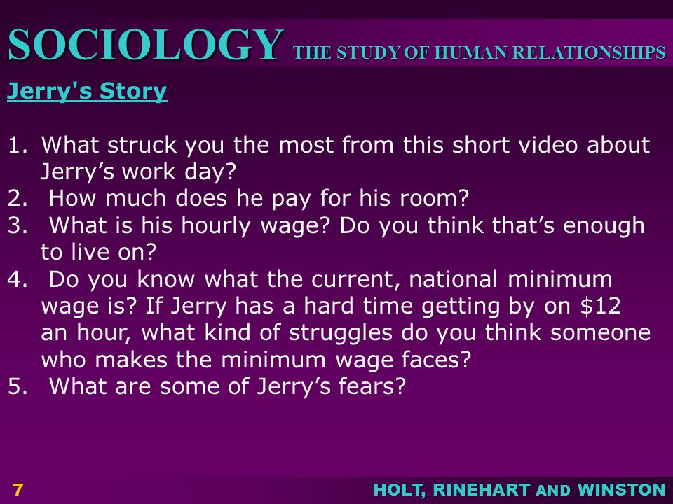 Jerry s Story What struck you the most from this short video about Jerry’s work day How much does he pay for his room