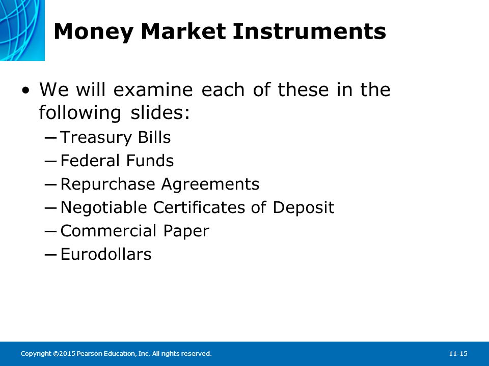Money Market Instruments (cont.)