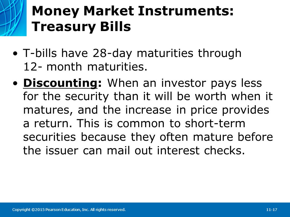 Money Market Instruments: Treasury Bills Discounting Example