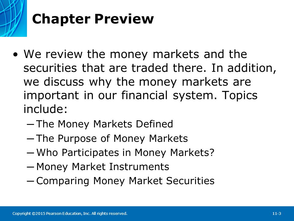 The Money Markets Defined