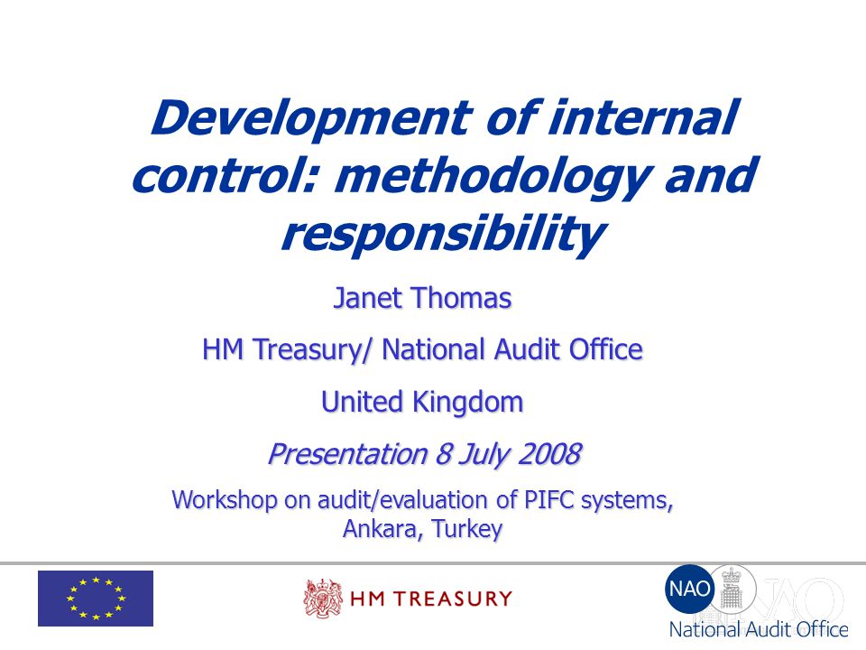 Development of internal control: methodology and responsibility