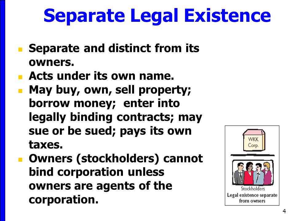 a separate legal entity