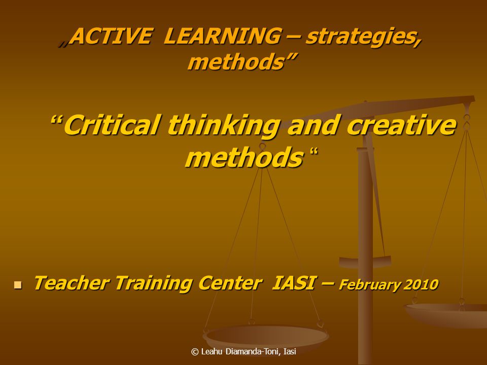 Active Learning Strategies. Active Learning methods. Active methods