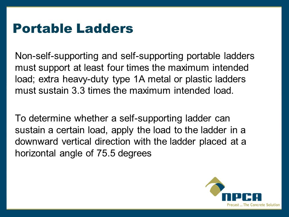 Fixed and Portable Ladders- A Guide to OSHA Rules - ppt video online  download