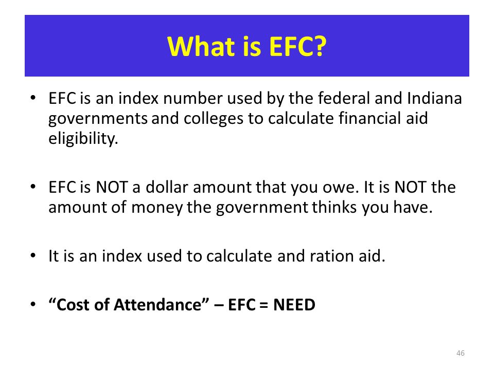 Efc Number Chart