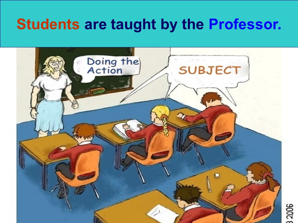 Students are taught by the Professor.