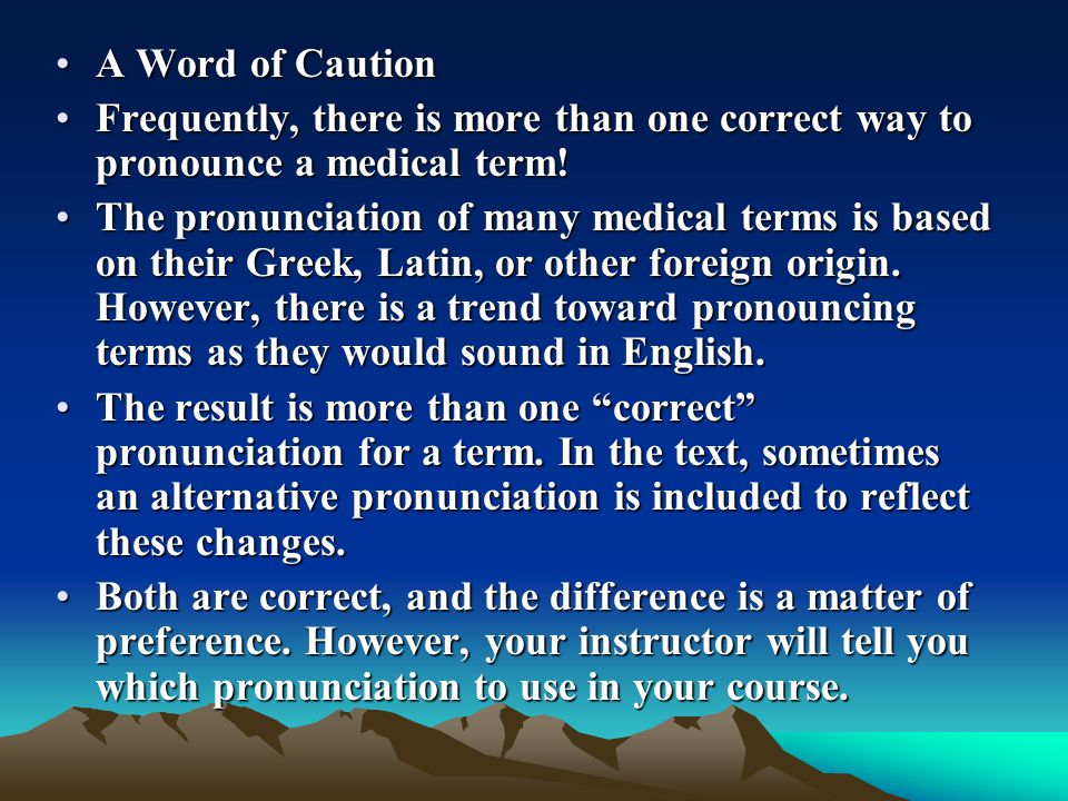 Medical Terminology Surgical Technology Program Ppt Video Online Download Firstly, these rules depend on the syllable type: medical terminology surgical technology