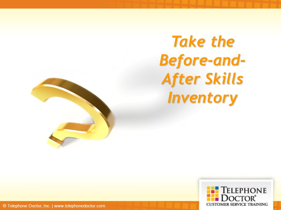 Take the Before-and-After Skills Inventory