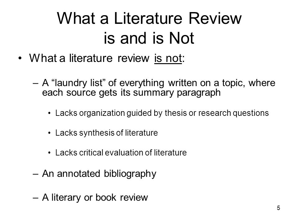 organizing literature review