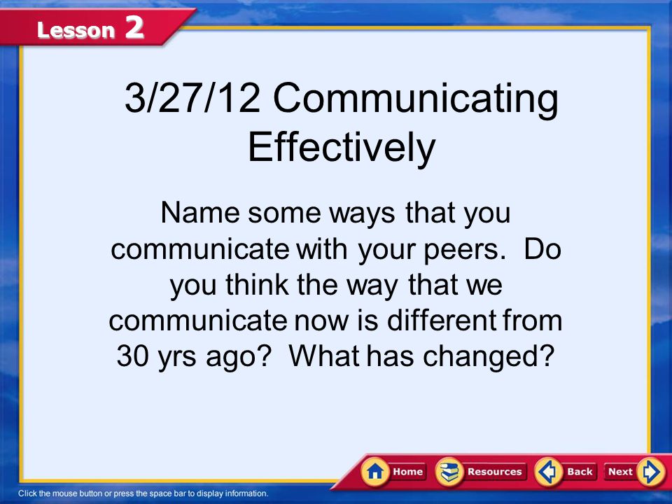 3/27/12 Communicating Effectively