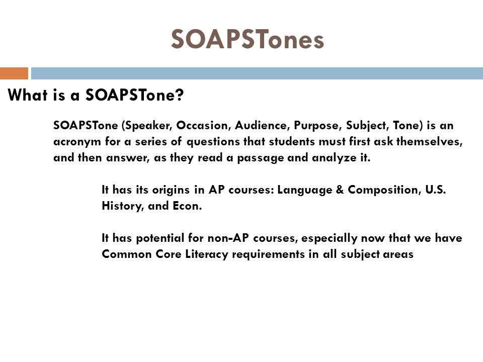 soapstone subject example