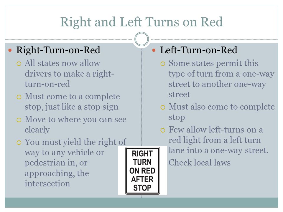 Right and Left Turns on Red