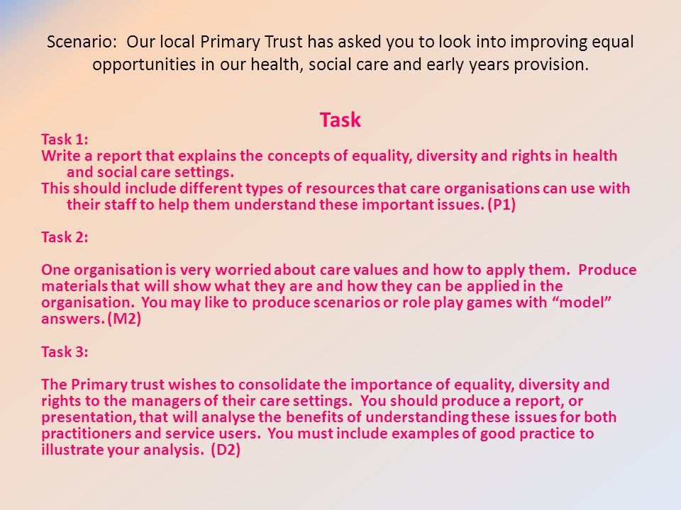 Understand The Concepts Of Equality Diversity And Rights In Relation To Health And Social Care It Is Really Important In This Learning Outcome That You Ppt Video Online Download