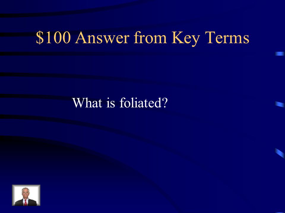 $100 Answer from Key Terms What is foliated