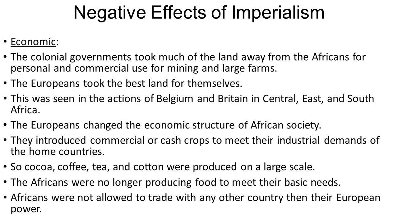 positive effects of imperialism