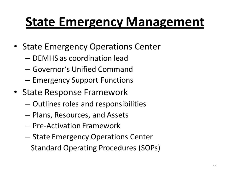 State Emergency Management