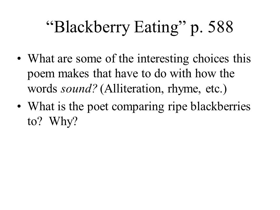 Blackberry Eating p. 588