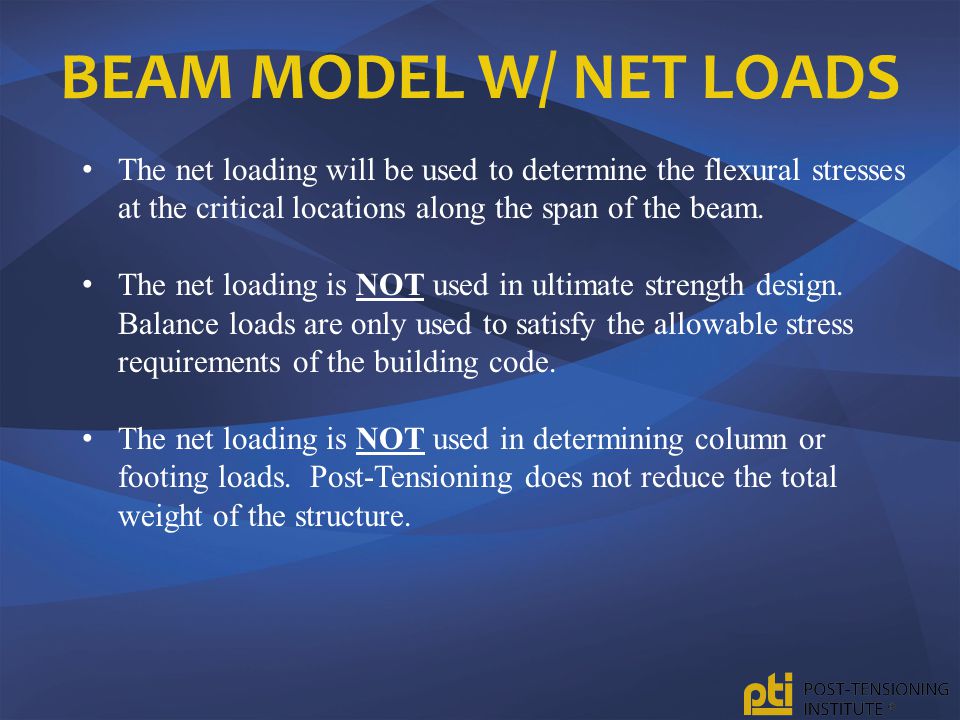 Beam Model w/ Net Loads The net loading will be used to determine the flexural stresses at the critical locations along the span of the beam.