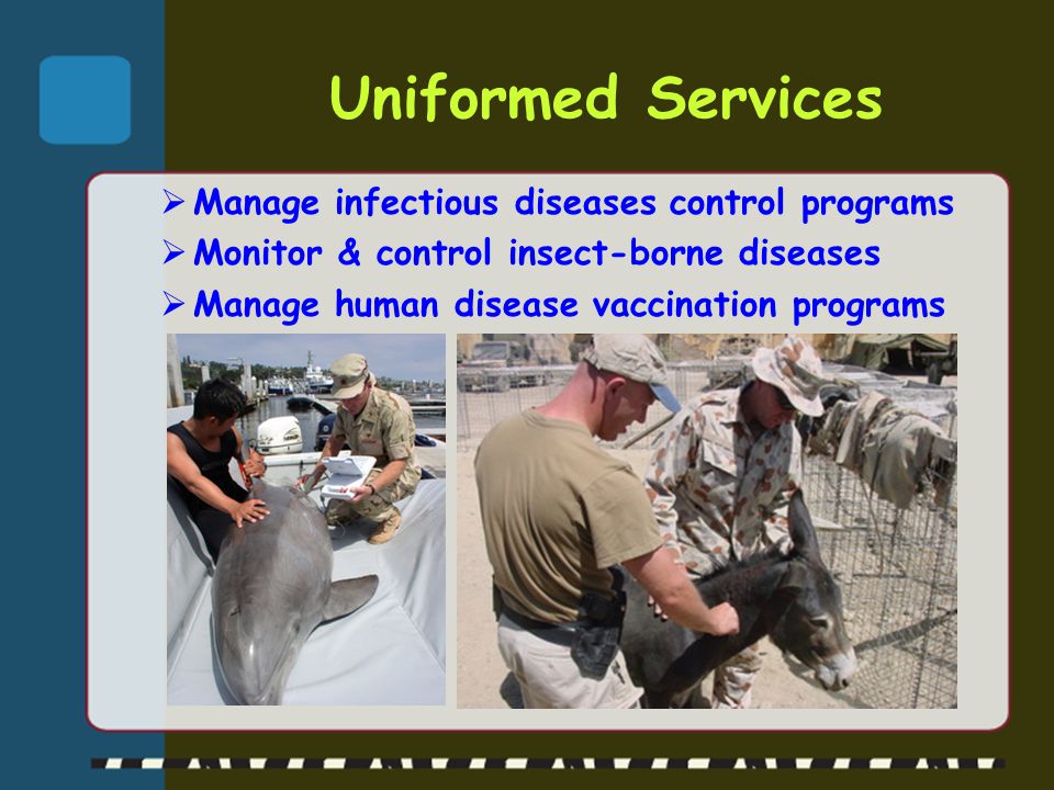 Uniformed Services Manage infectious diseases control programs