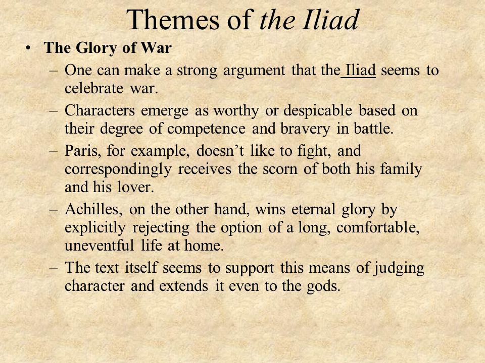 the theme of the iliad
