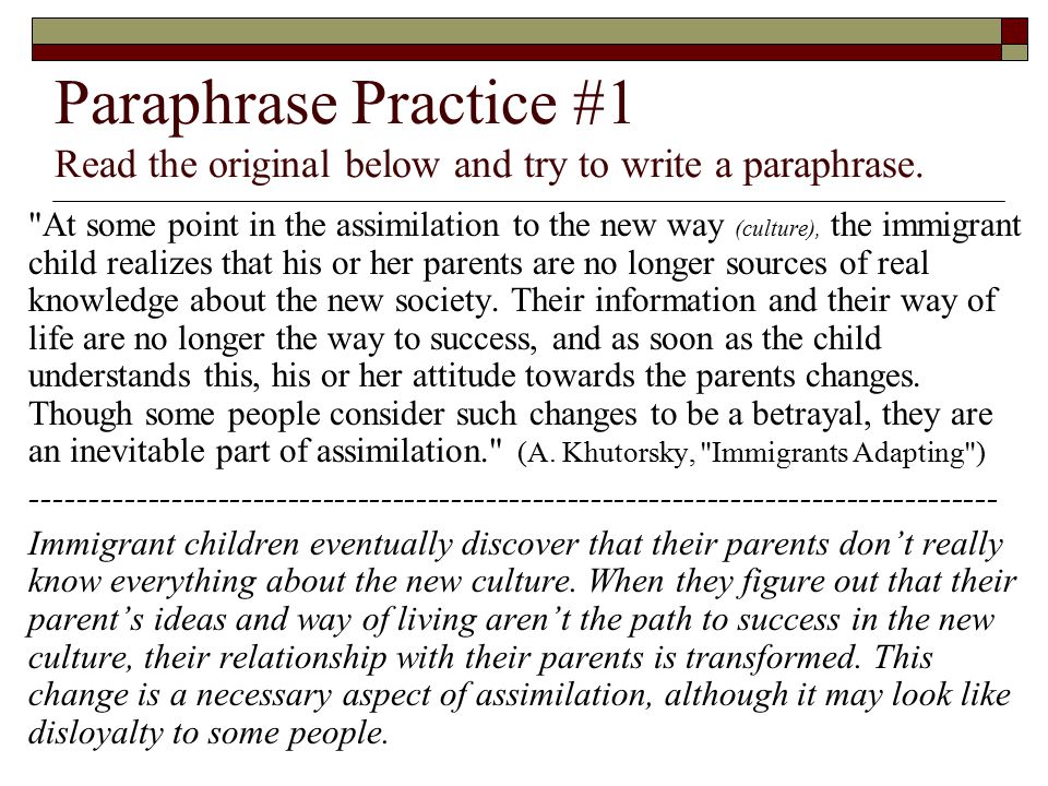 online paraphrasing practice