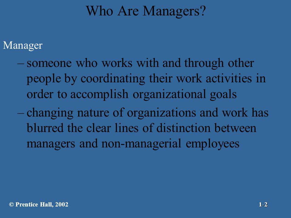 Who Are Managers Manager.