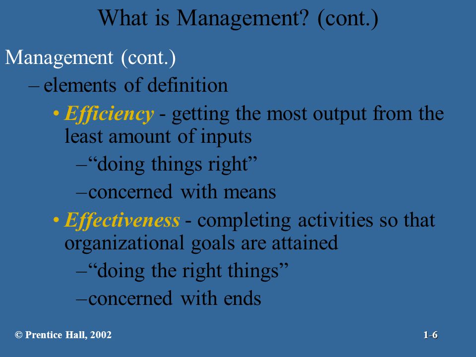What is Management (cont.)