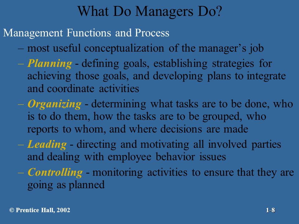 What Do Managers Do Management Functions and Process