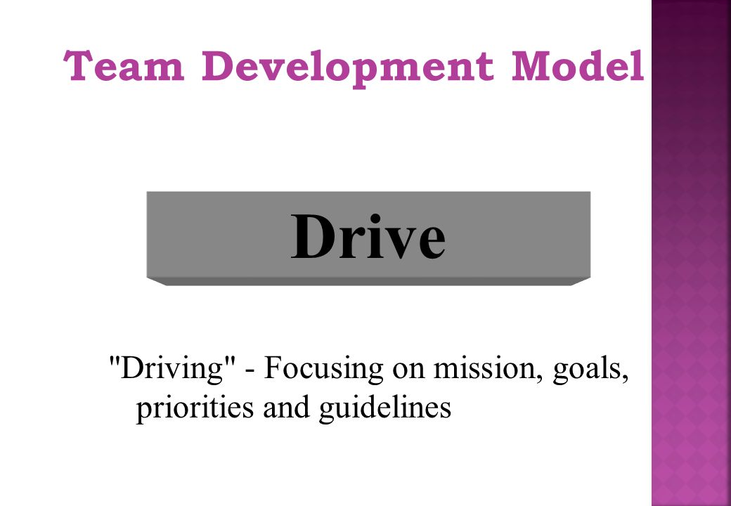 Drive Team Development Model