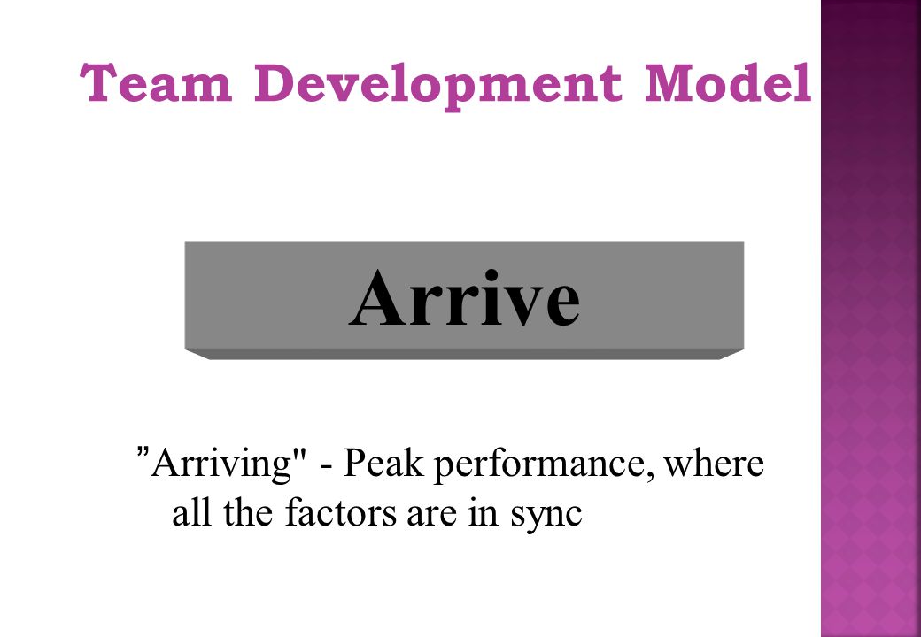 Arrive Team Development Model