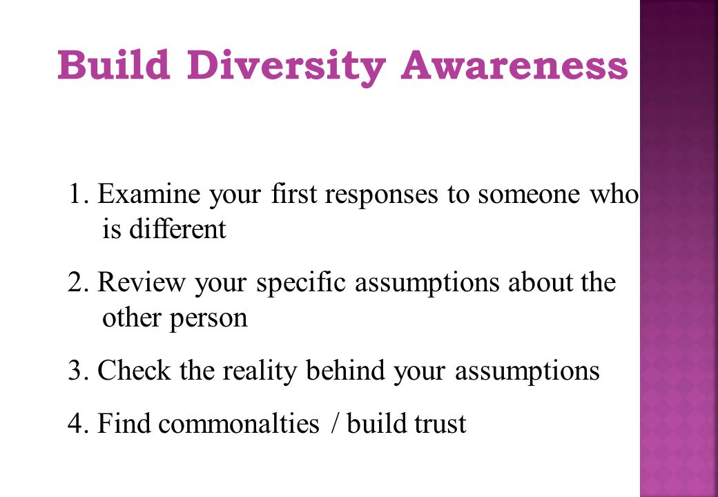 Build Diversity Awareness