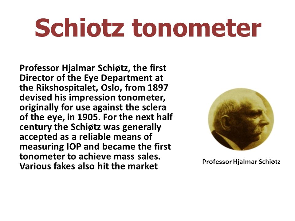 Schiotz Tonometer Reading Chart
