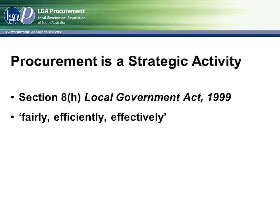 Procurement is a Strategic Activity