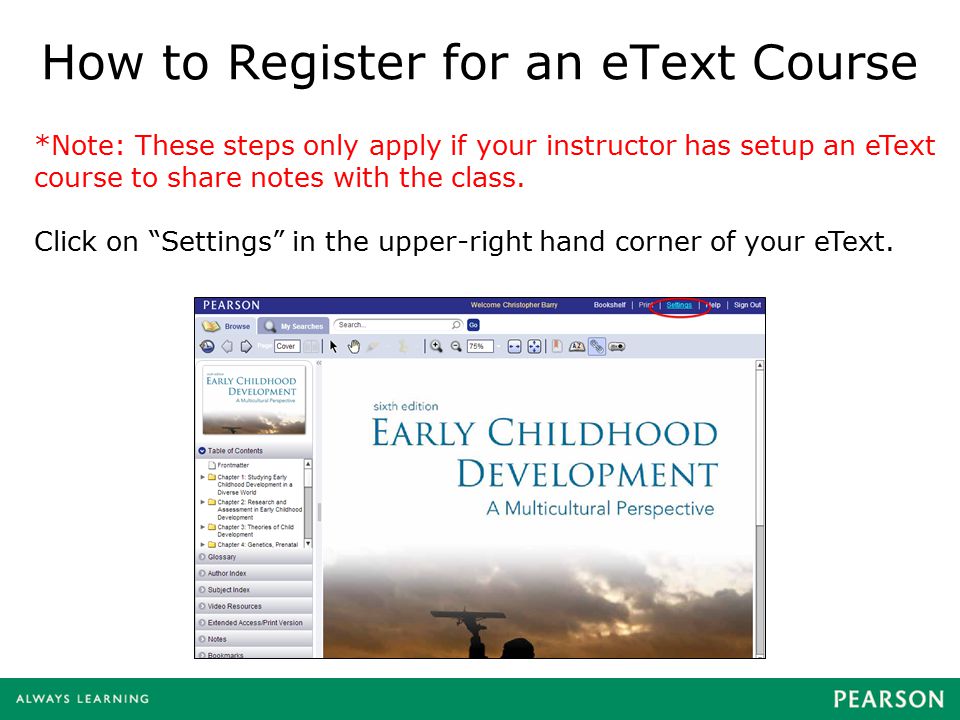 How to Register for an eText Course